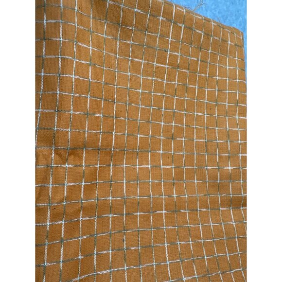 Vintage-Inspired Orange Plaid Fabric 30" x 46" for Crafting or Sewing Projects - Picture 6 of 7